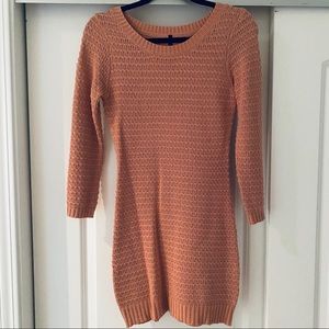 Knit mini sweater dress